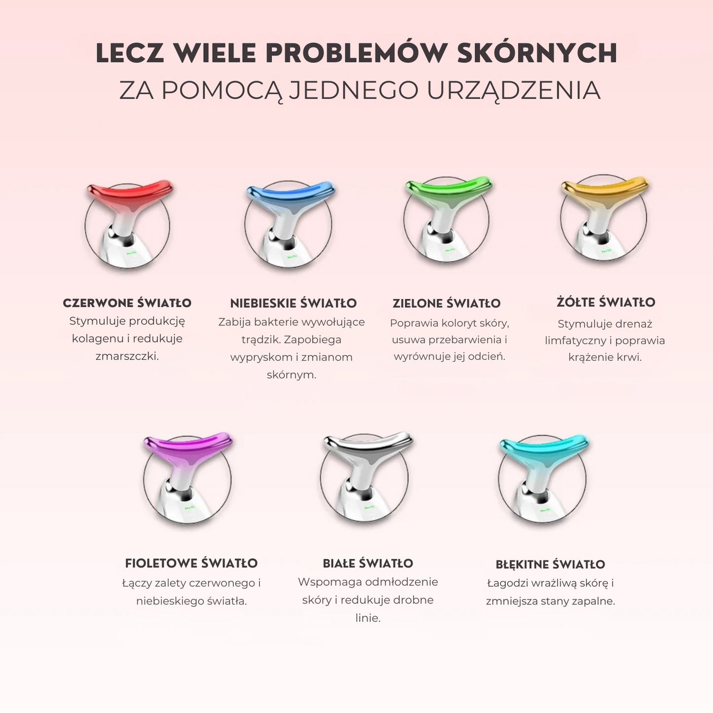 GLOW LANE – Urządzenie do pielęgnacji twarzy LED 7w1