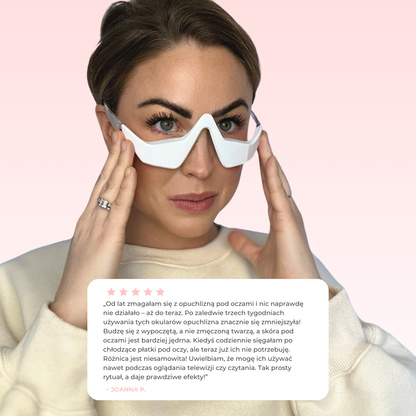 Okulary Glow Lane pod oczy z czerwonym światłem LED