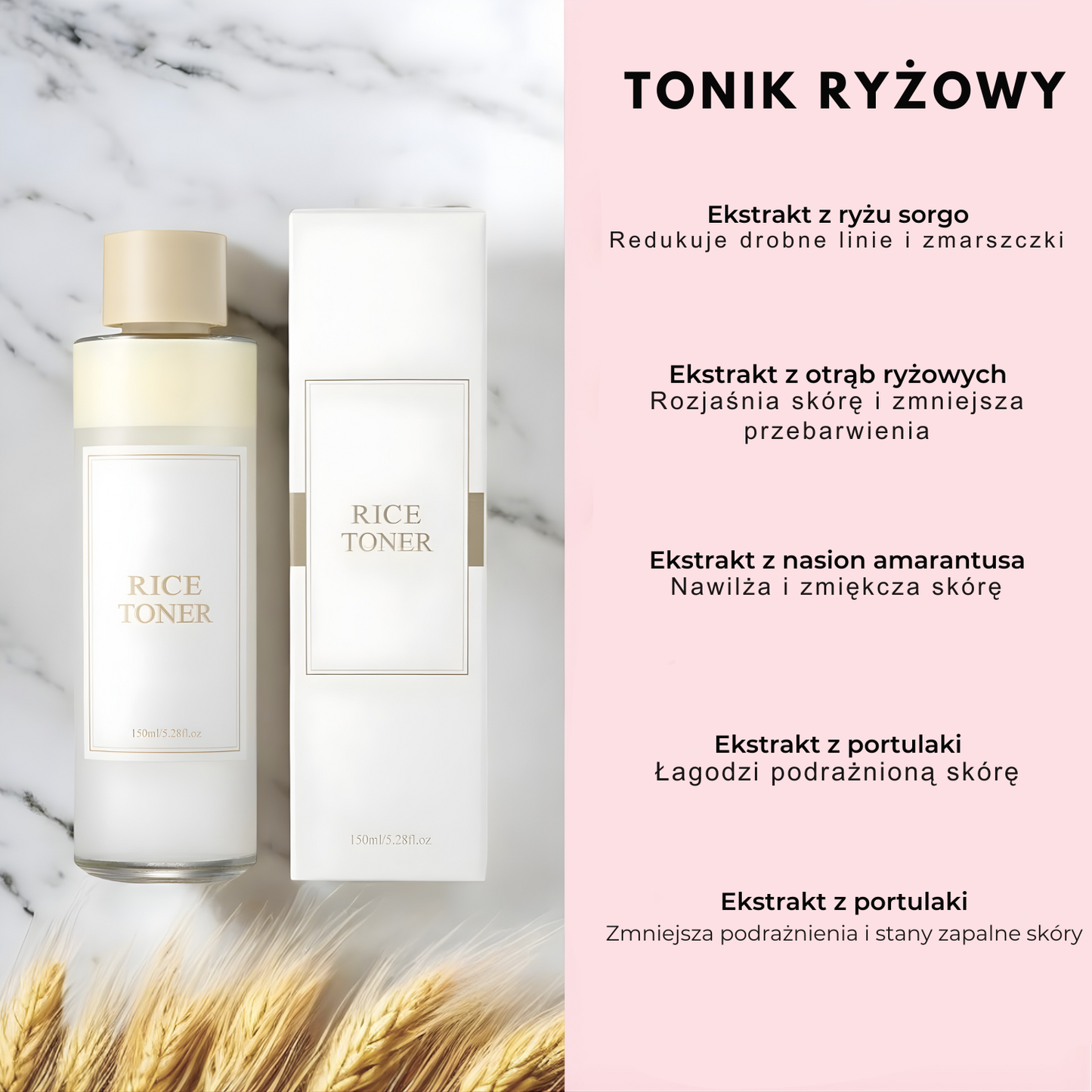 Nawilżający Tonik Ryżowy GlowLane